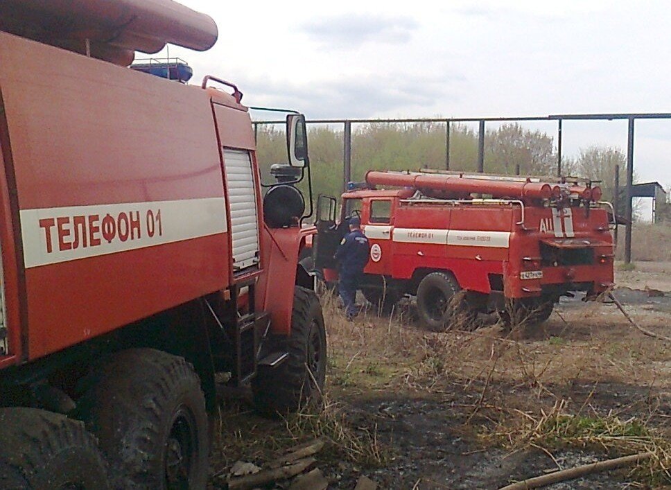 Пожар в с. Кунье Горшеченского района Курской области