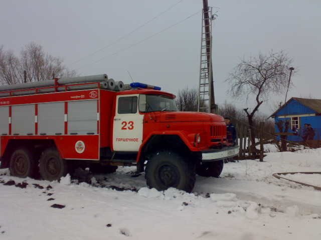 Пожар в с. Бараново Горшеченского района